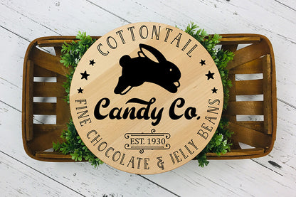Cottontail Candy Co, Free Easter SVG, Farmhouse Sign