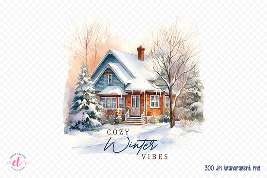 Cozy Winter Vibes PNG | Sublimation Tshirts Design