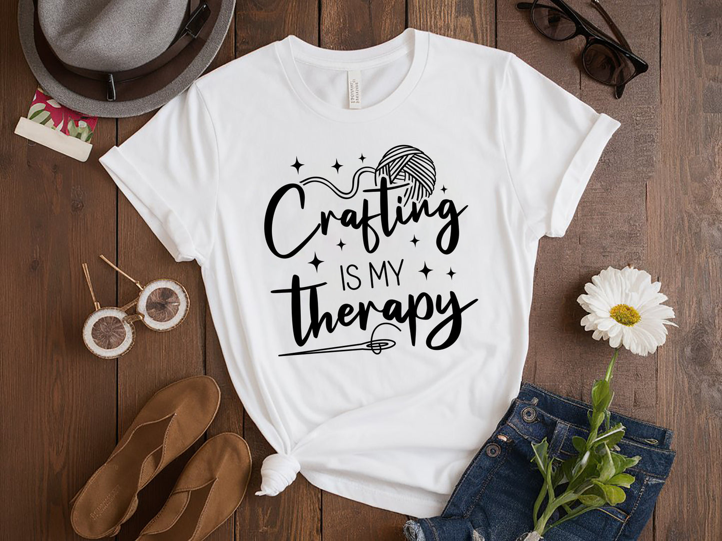 Crafting Is My Therapy SVG Cut File