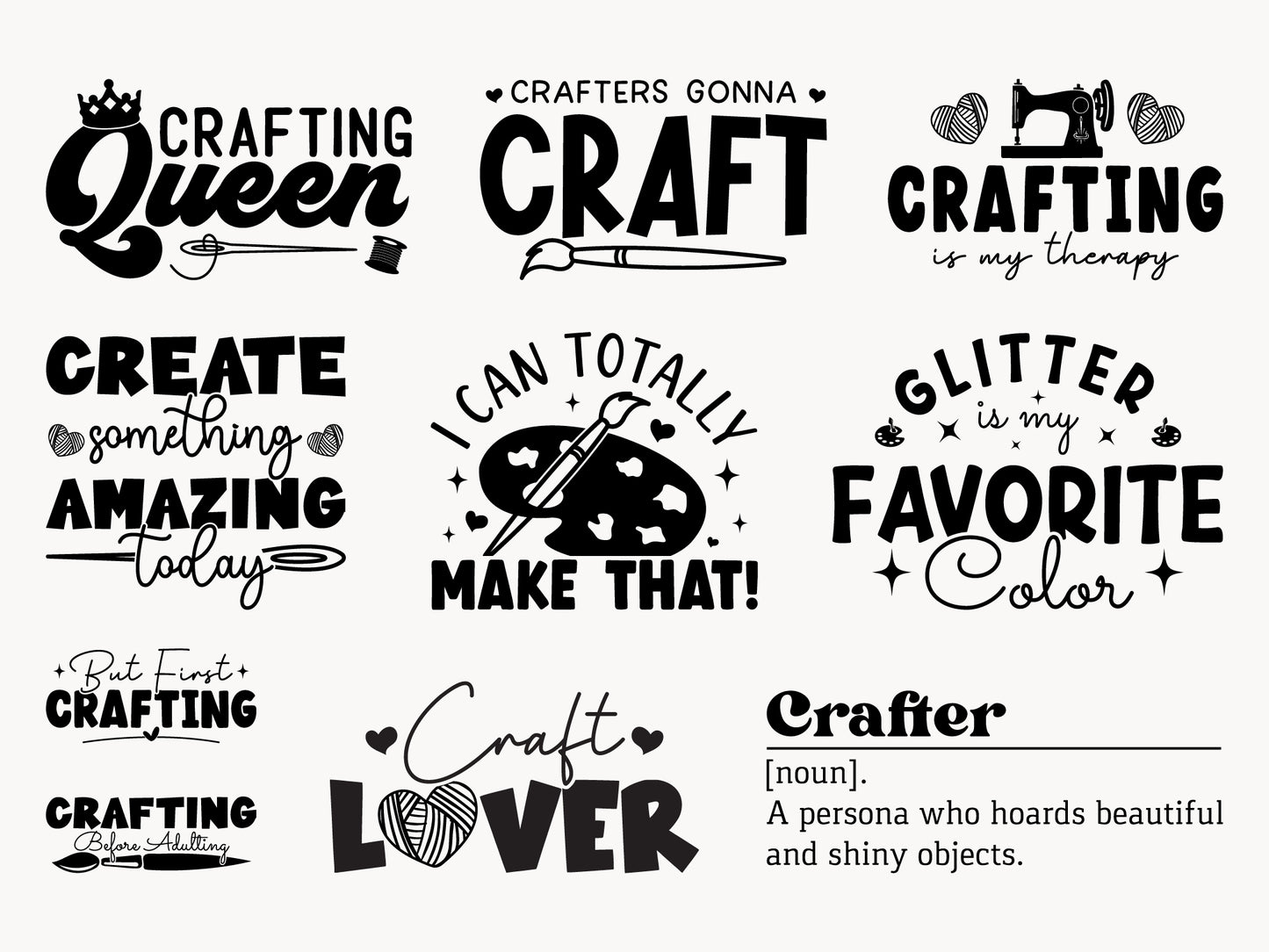 Crafting SVG PNG Bundle