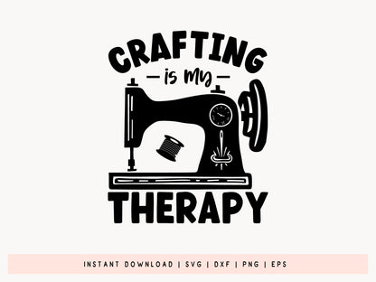 Crafting is My Therapy SVG Design