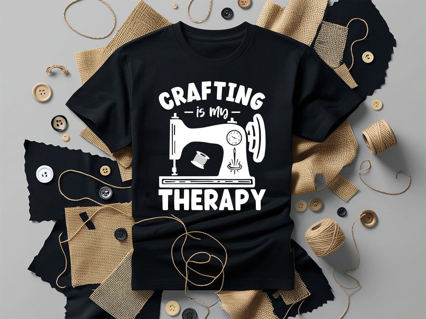 Crafting is My Therapy SVG Design