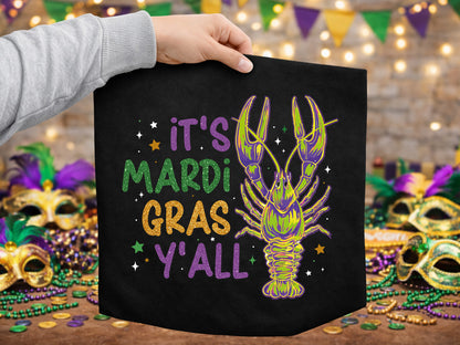 Crawfish It's Mardi Gras Y'all Sublimation PNG