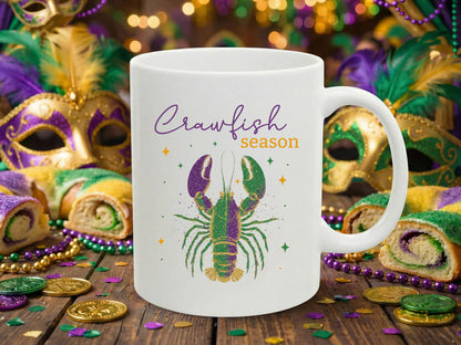 Crawfish Season, Preppy Mardi Gras Sublimation