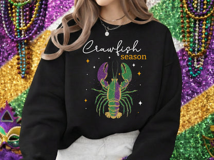 Crawfish Season, Preppy Mardi Gras Sublimation