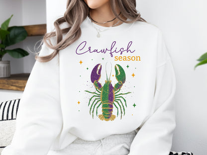 Crawfish Season, Preppy Mardi Gras Sublimation