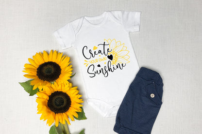 Create Your Own Sunshine, Half Sunflower SVG