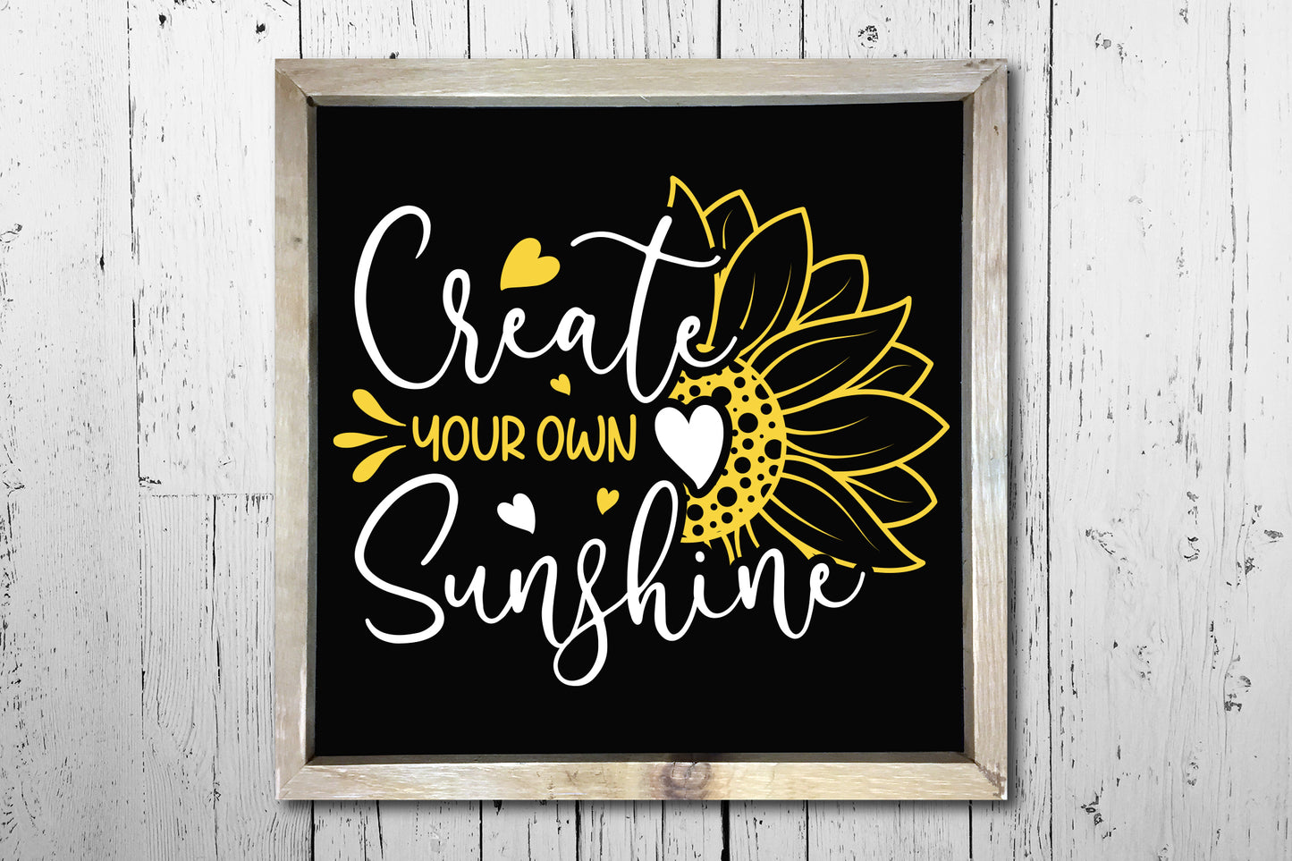 Create Your Own Sunshine, Half Sunflower SVG