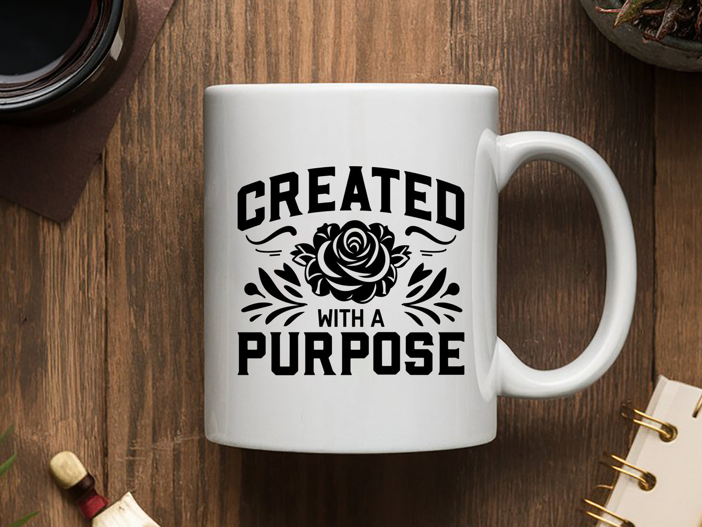 Created with a Purpose, Motivational Design SVG