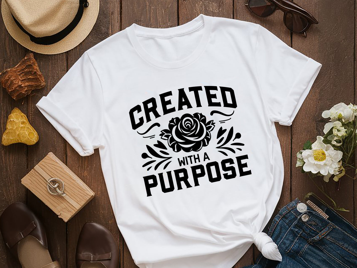 Created with a Purpose, Motivational Design SVG