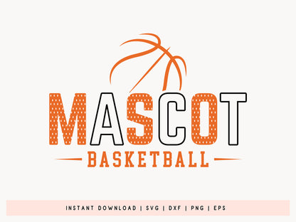 Cricut Mascot Basketball SVG