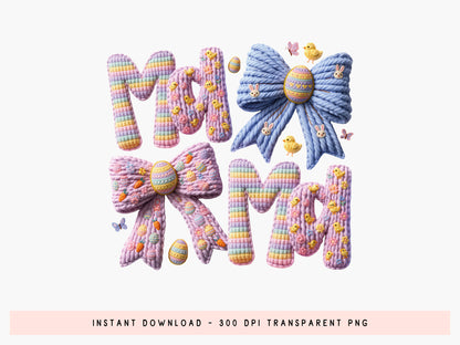 Crochet Mama Easter Sublimation Print