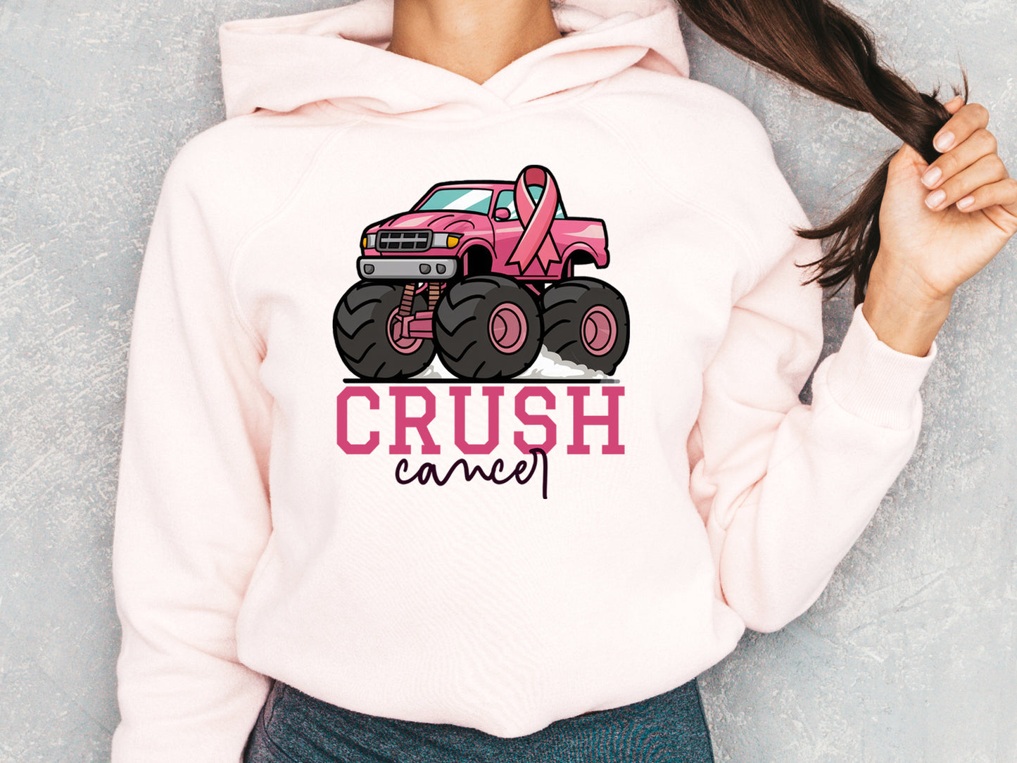 Crush Cancer - Breast Cancer Sublimation Design