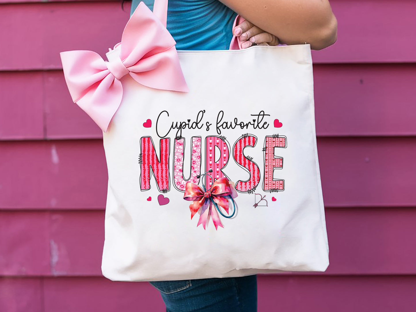 Cupid's Favorite Nurse - Coquette Valentine PNG Sublimation