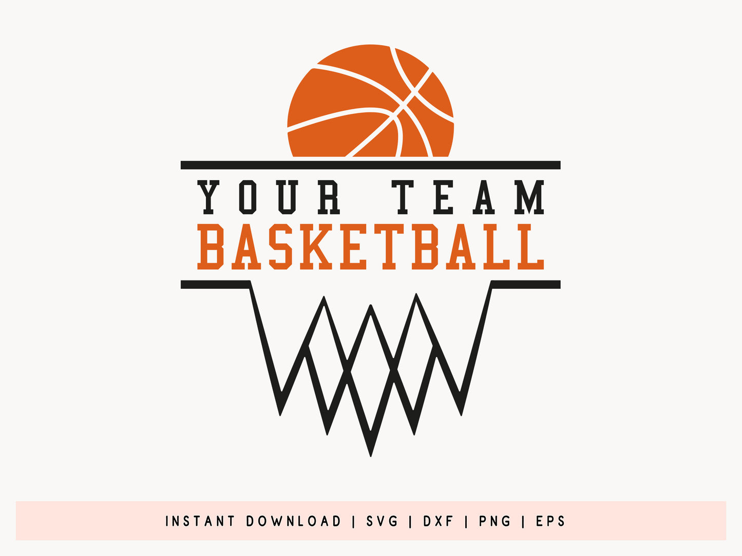 Custom Basketball SVG Cut File
