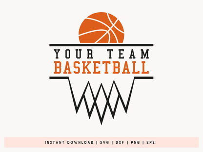 Custom Basketball SVG Cut File