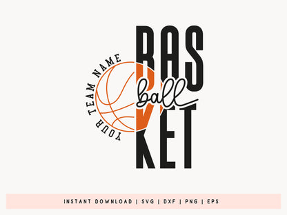 Custom Basketball Team Name SVG