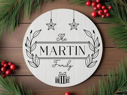 Custom Christmas Family Name Monogram Svg