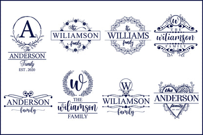 Custom Name Family Monogram SVG Bundle