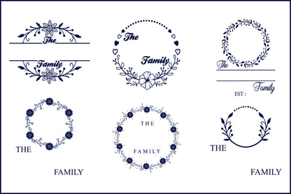 Custom Name Family Monogram SVG Bundle