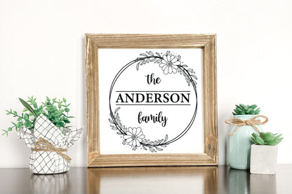 Custom Name Family Monogram SVG