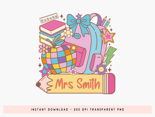 Custom Name Preppy Back to School Sublimation