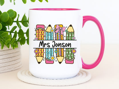 Custom Name Split Preppy Back to School Sublimation
