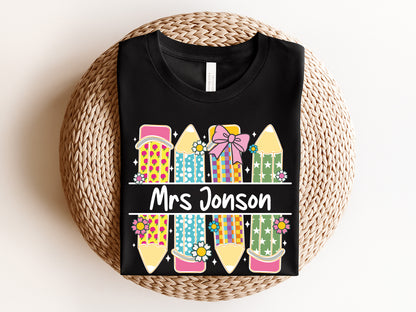 Custom Name Split Preppy Back to School Sublimation