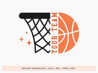 Custom Team Name Basketball SVG File