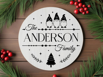 Customize Christmas Family Name Monogram SVG