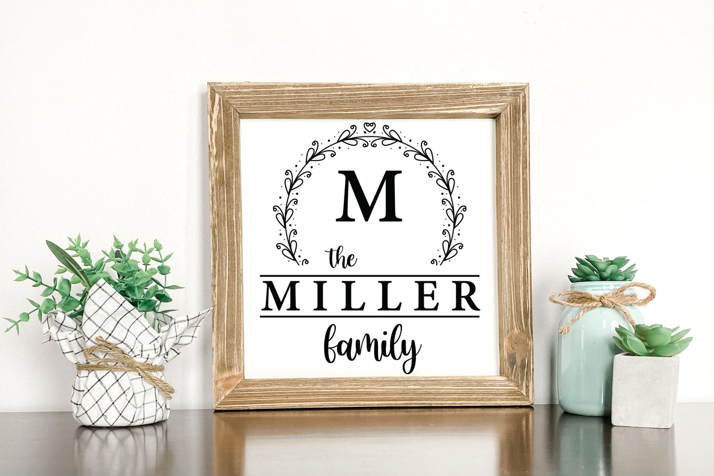 Customize Family Name Monogram SVG Design