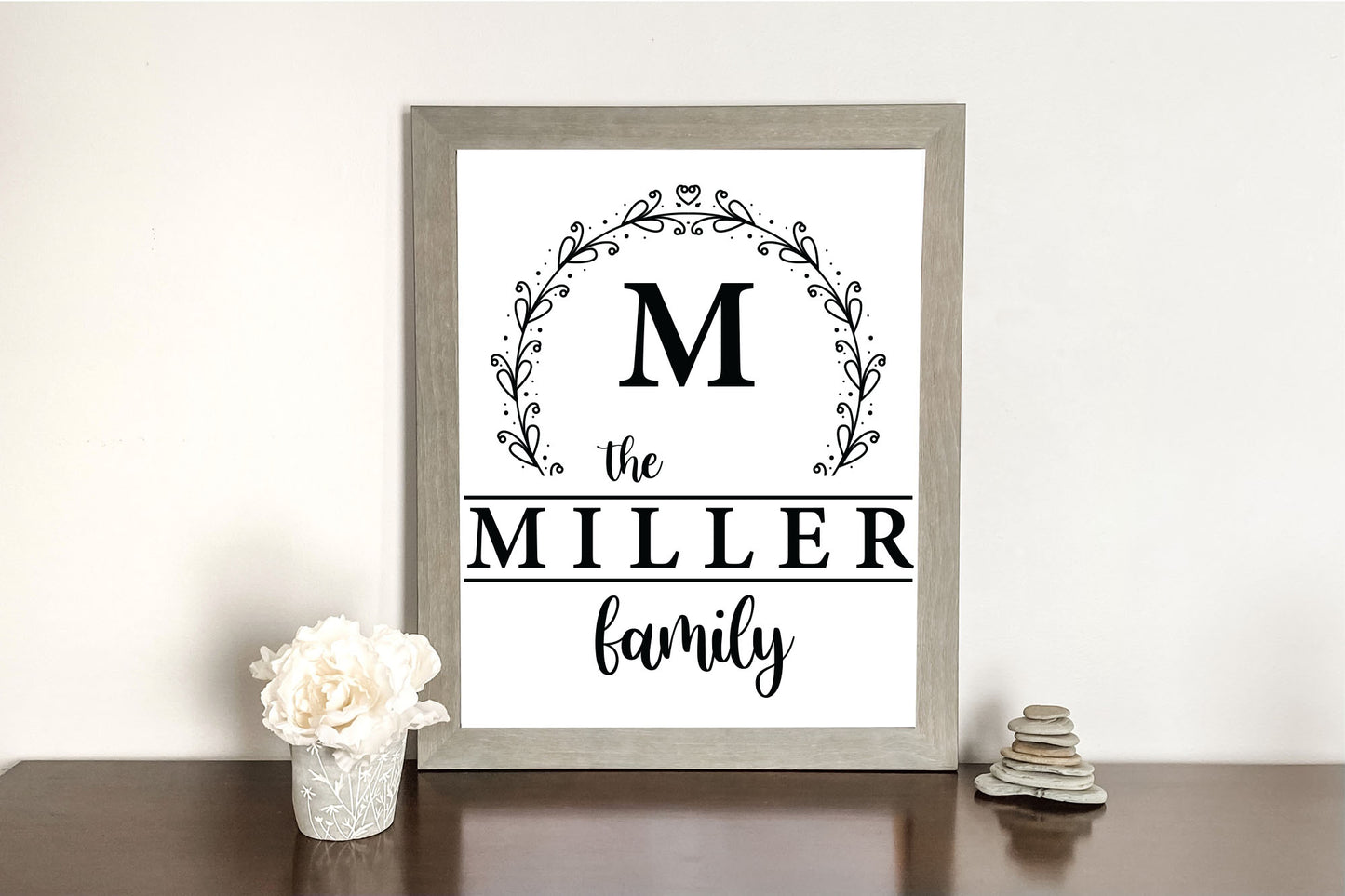 Customize Family Name Monogram SVG Design