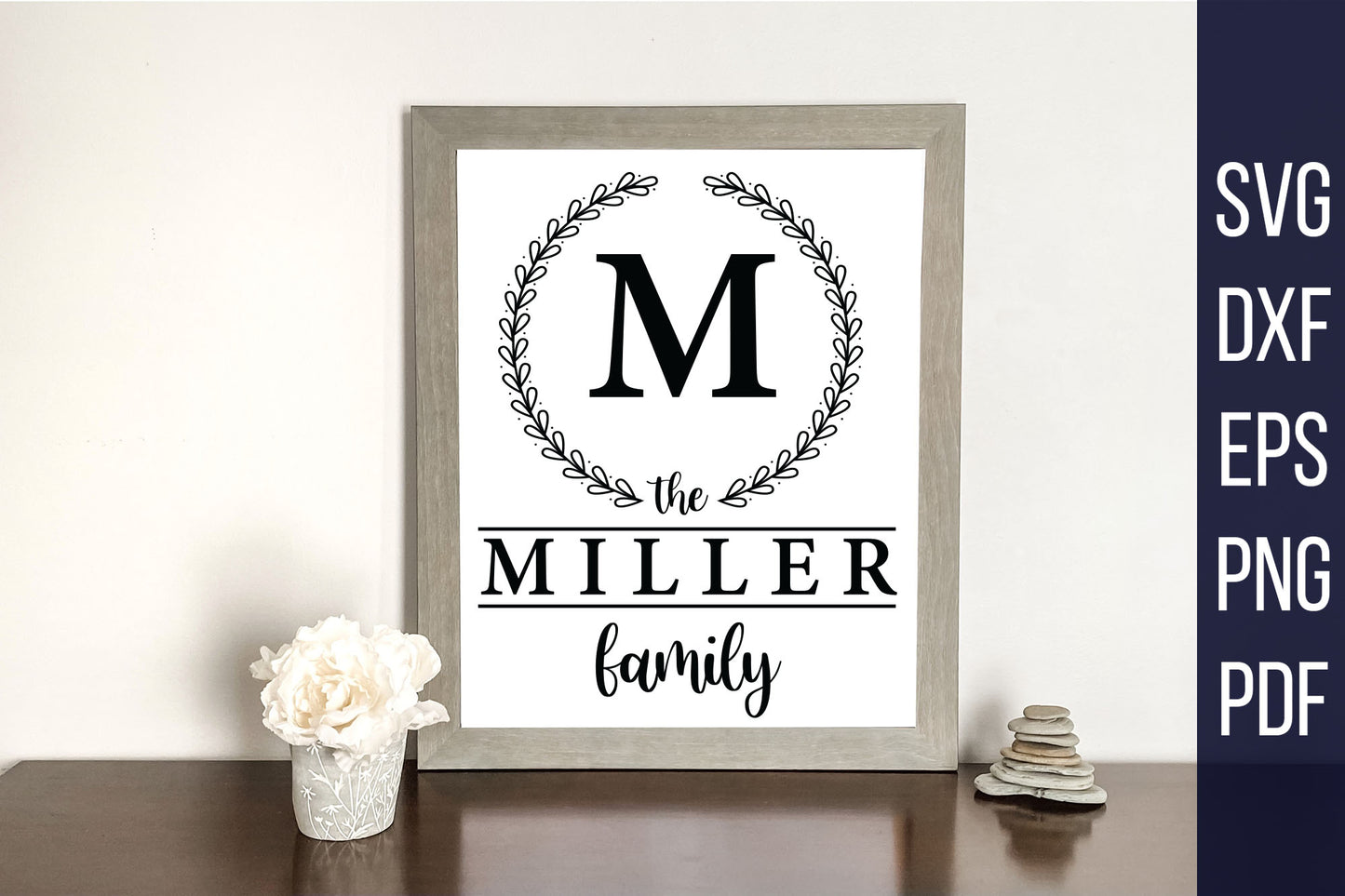 Customized Family Monogram SVG File