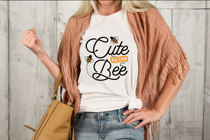 Cute as can Bee SVG Vector