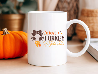 Cutest Turkey in Town - Elegant Thanksgiving SVG