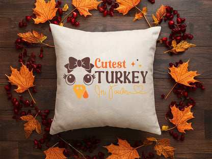 Cutest Turkey in Town - Elegant Thanksgiving SVG