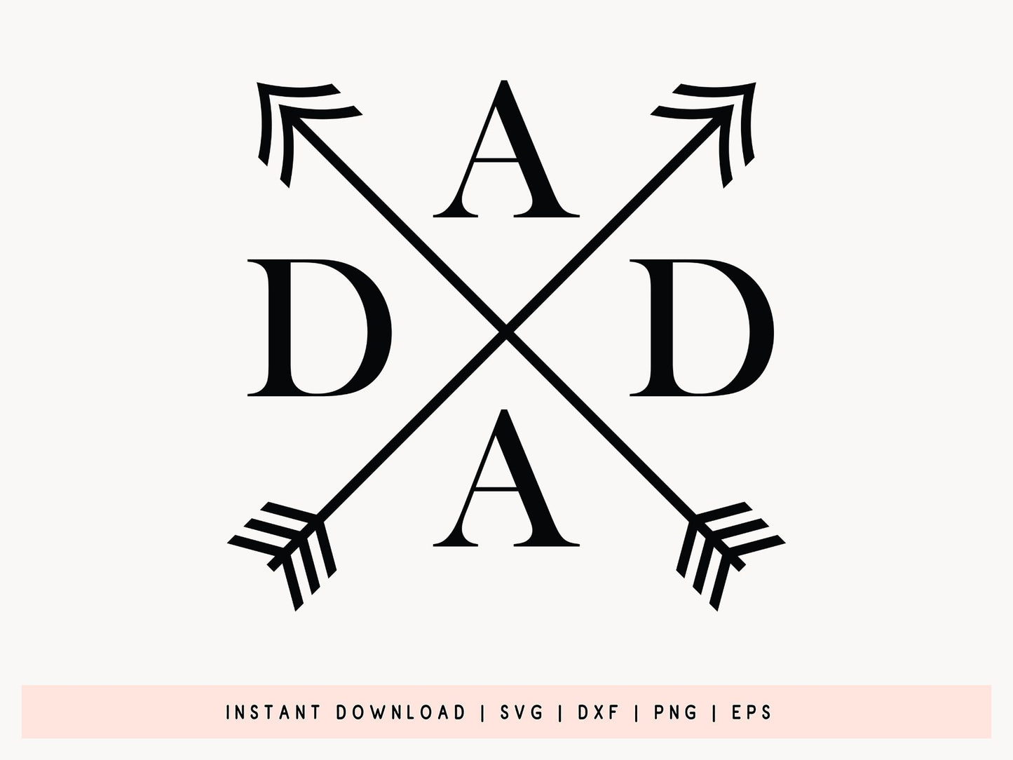 Dada, Fathers Day Cut File SVG, DXF, PNG, EPS