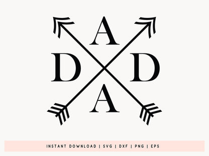 Dada, Fathers Day Cut File SVG, DXF, PNG, EPS