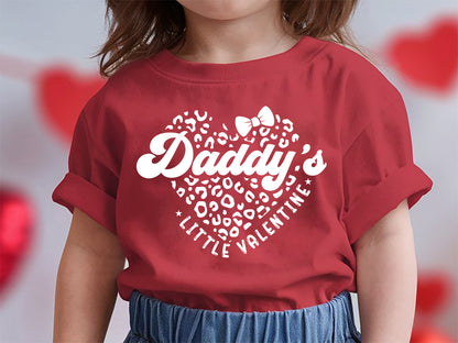 Daddy's Little Valentine Kids SVG Graphic