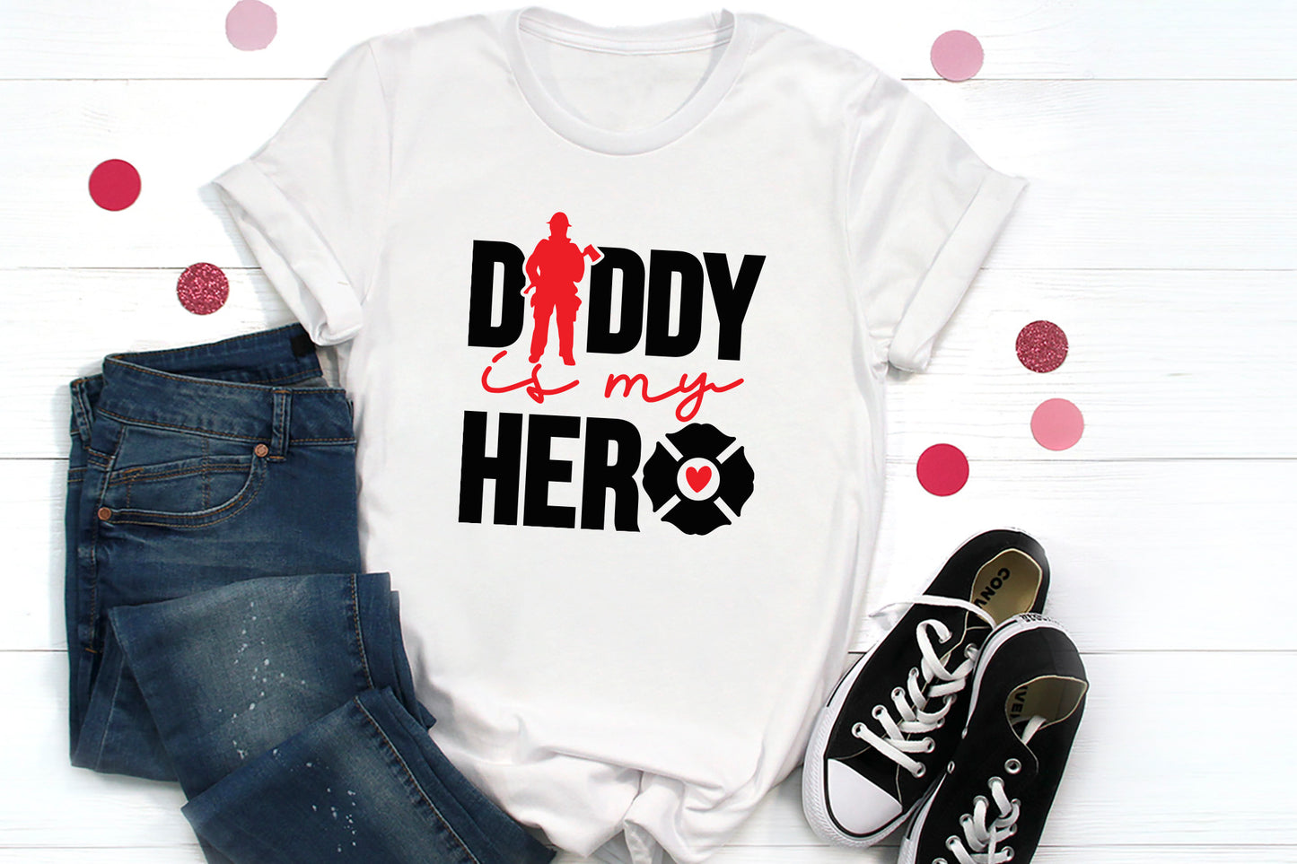 Daddy is My Hero, Firefighter SVG File
