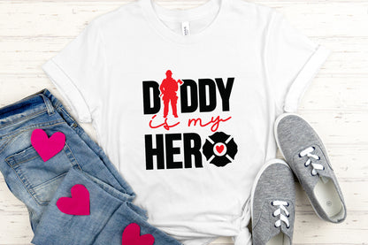 Daddy is My Hero, Firefighter SVG File