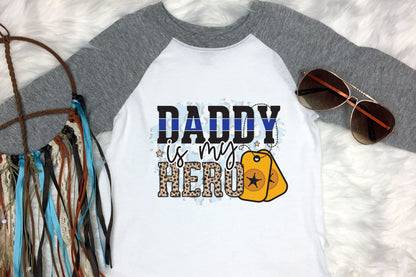Daddy is My Hero, Police Sublimation PNG