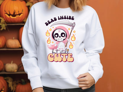 Dead Inside But Still Cute - Pink Halloween Sublimation