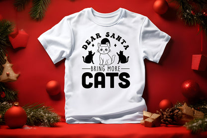 Dear Santa Bring More Cats SVG