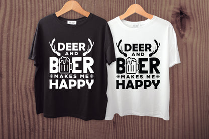 Deer and Beer Makes Me Happy, Hunting SVG