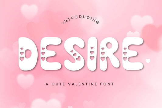 Desire - A Cute Valentine Display Font