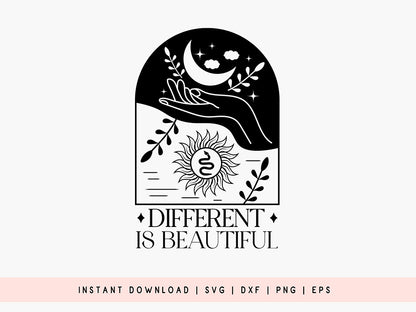 Different is Beautiful - Boho SVG Cut File