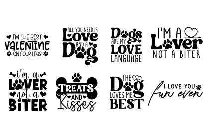 Dog Valentines Day SVG Cut Files Bundle