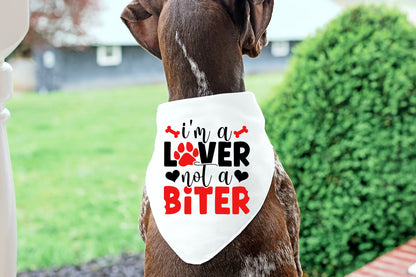 Dog Valentines SVG - I'm a Lover Not a Biter