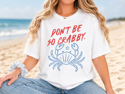 Don't Be So Crabby, Coastal Summer PNG Design